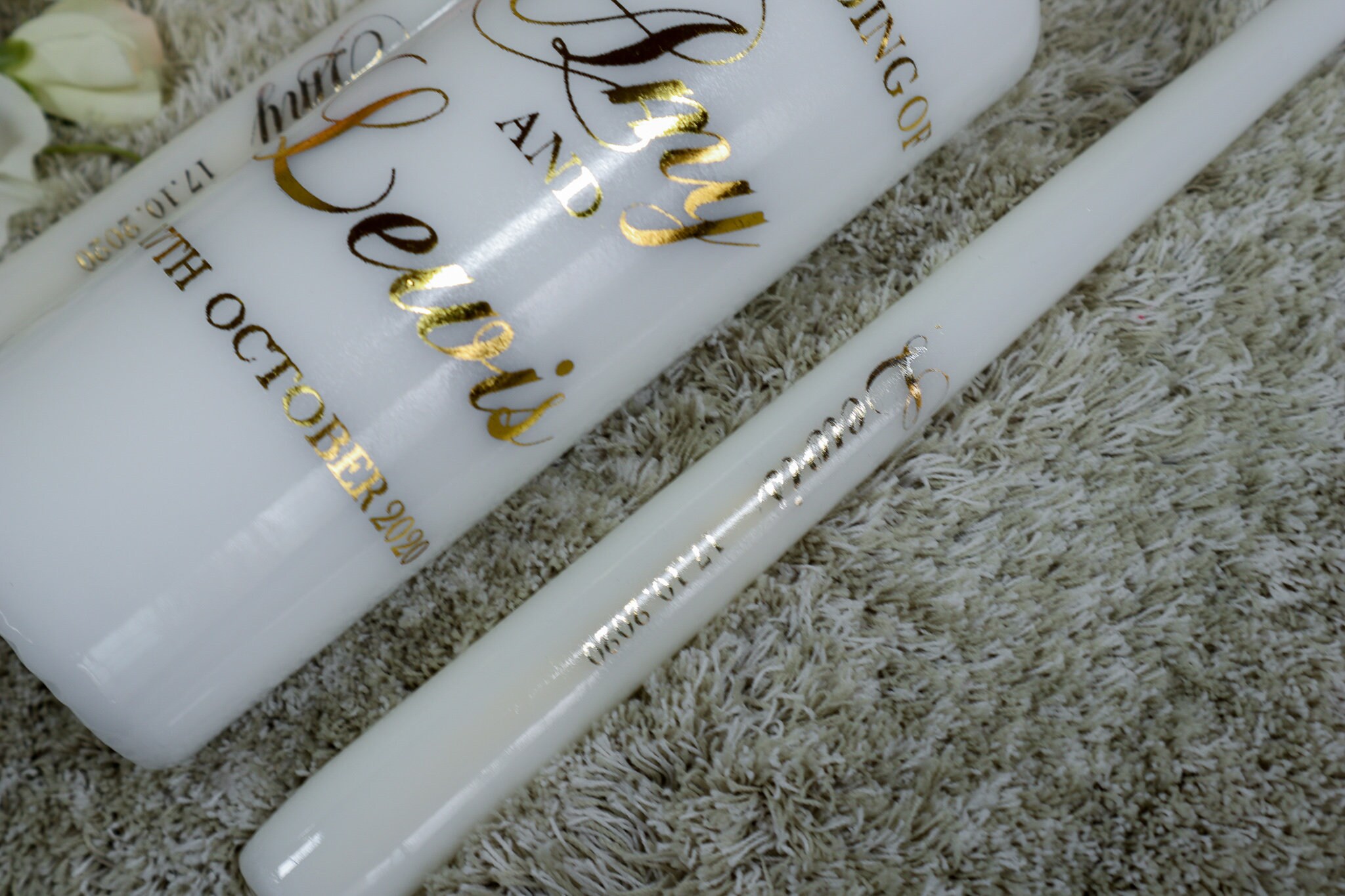 Gold Wedding Candles, Gold Weddings, Rose Gold Candles, Silver Candles