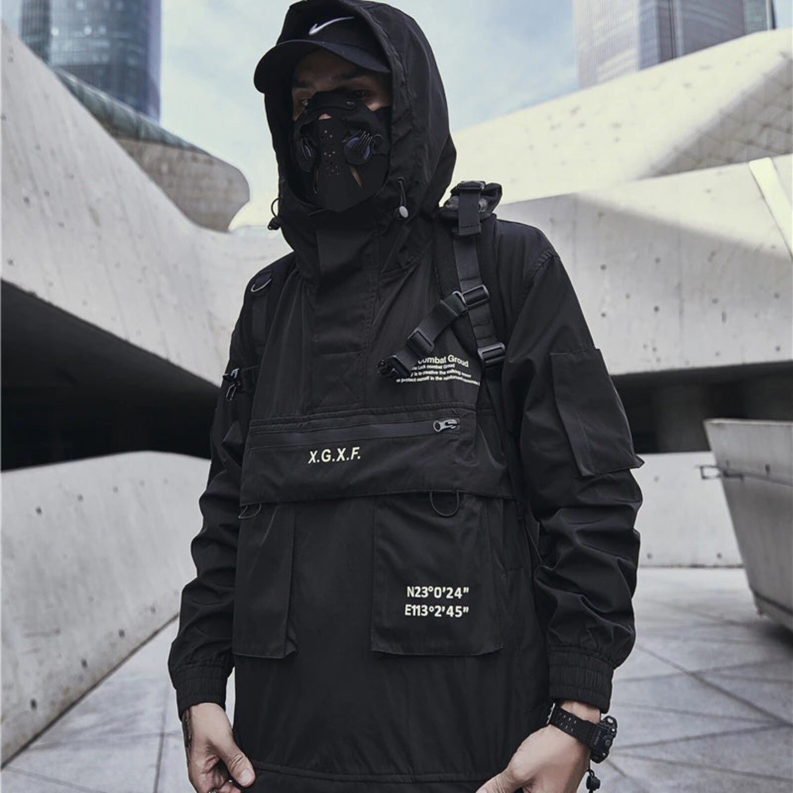 Bluza z kapturem unisex I Techwear Design I Edycja limitowana Etsy Polska