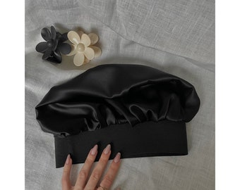 Turban en soie 22 momme pour dormir, bonnet en satin, accessoires de sommeil, soie de mûrier, produit artisanal, cadeau de mariée