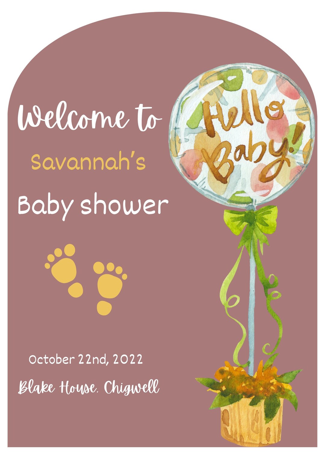 Cartel De Baby Shower Personalizable - Tamaño 100x80 Cm, Papel Couché 180g, Perfecto Para Fiestas De Bienvenida