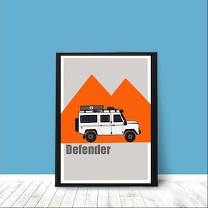 Land Rover Defender 110 colorful art print/poster (decoration/ tshirt/ hat)