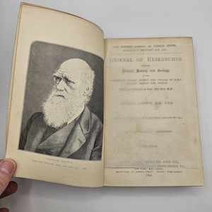 Revista de investigaciones de Charles Darwin de 1892 / Libro antiguo de historia natural y geología