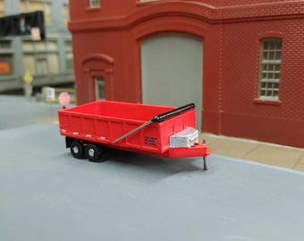 1/87 HO Scale 20' Contractor Dump Trailers. Custom built 3D printed models.
