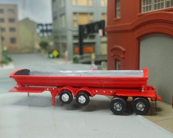 1/87 HO Scale Custom Built Quad Axle Heavy Duty Side Dump Trailers