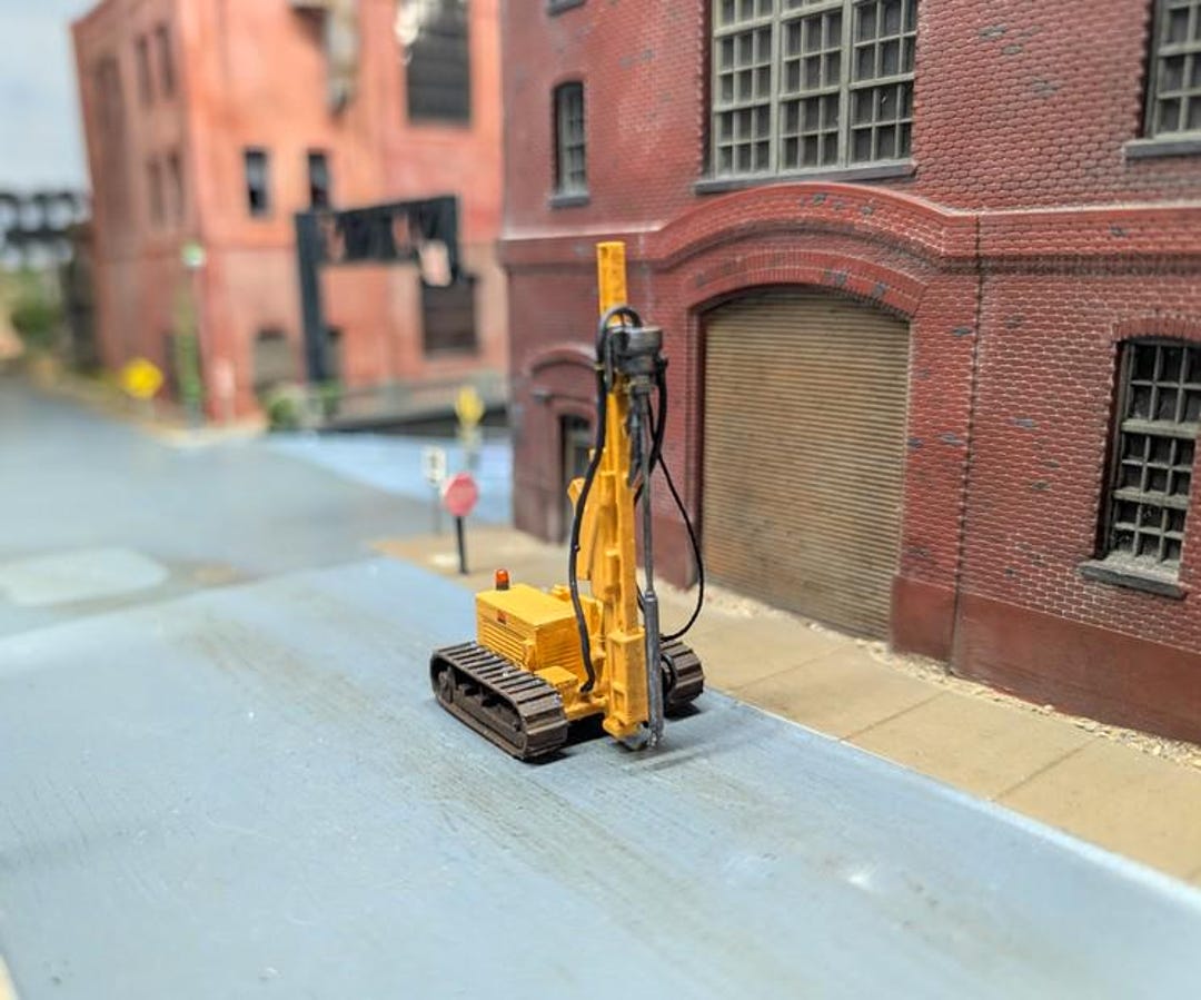 Ho Scale Oil Rig Custom Built 1/87 HO Scale Hydraulic Tracked Drilling Rig 3D Printed ...