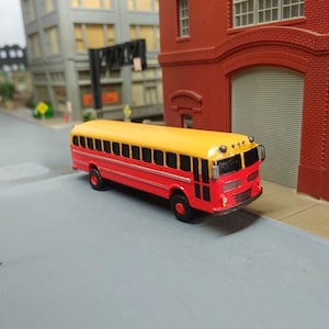 Custom Built 1/87 HO Scale 1950s Vintage City/School Bus. 3D Printed Resin Model