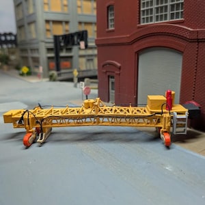 1/87 HO Scale Custom Built Terex Bid-Well Concrete Paving Bridge Screed Machine