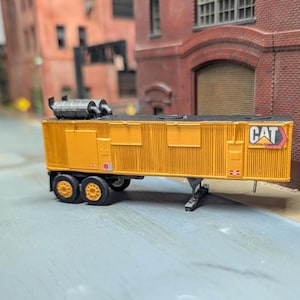 Custom Built 1/87 HO Scale Cat Mobile Generator Trailers 3D Printed Models
