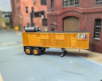 Custom Built 1/87 HO Scale Cat Mobile Generator Trailers 3D Printed Models