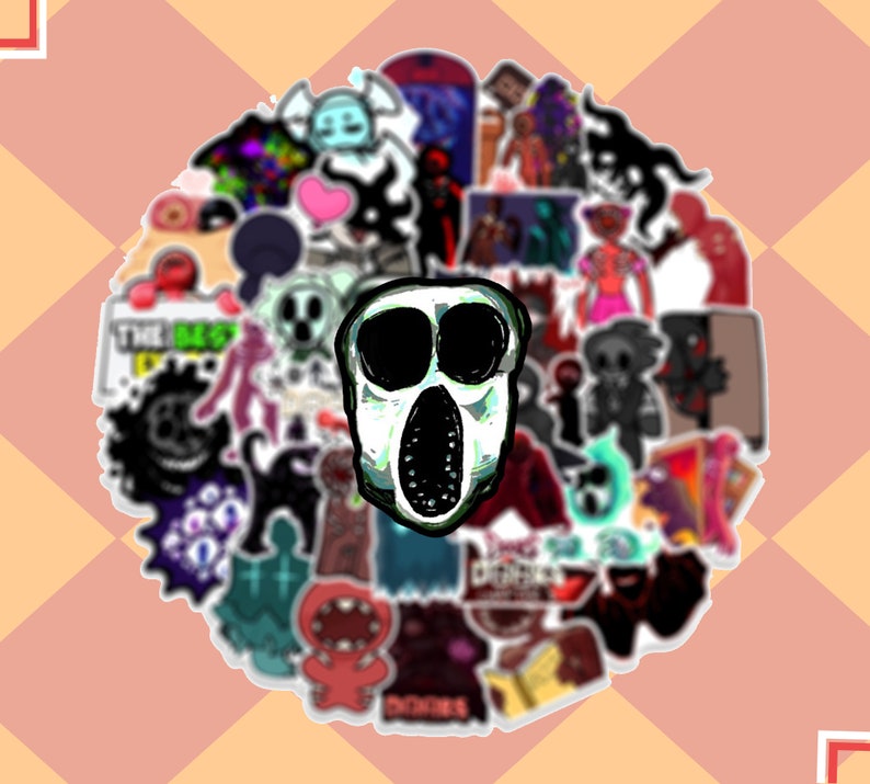 Doors Roblox Vinyl Video Game Stickers Waterproof Seek Figure Etsy