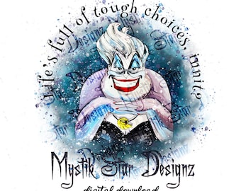 Sea Witch Ursula PNG: Villain Digital Download