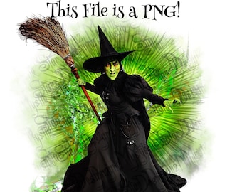 Magic Bad Witch PNG: Wizard of  OZ Digital Download