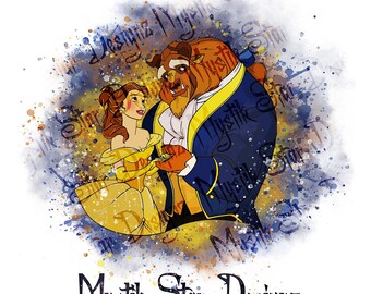 Beauty and Beast PNG | Princess Belle PNG | Digital Download PNG | Commercial Use