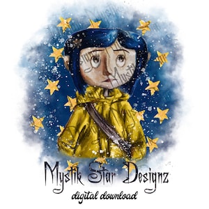 Yellow Coat Girl PNG | Be brave Girl PNG | Digital Download PNG | Commercial Use