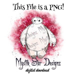Mignon Baymax PNG |  Robot Baymax clipart | Téléchargement numérique PNG | Utilisation commerciale