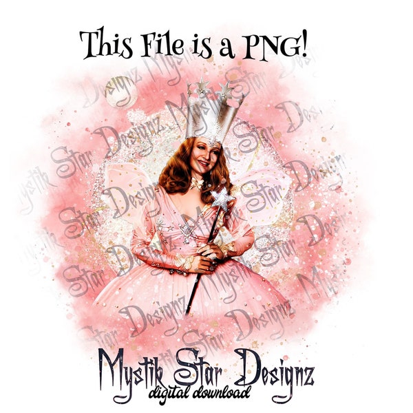 Magic Good Witch Png | OZ Wizard png| Magic Good Witch PNG | Gift for Christmas