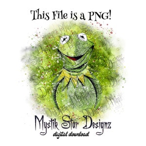 Kermit Frog PNG | Muppet Kermit Frog  PNG | Digital Download PNG | Commercial Use