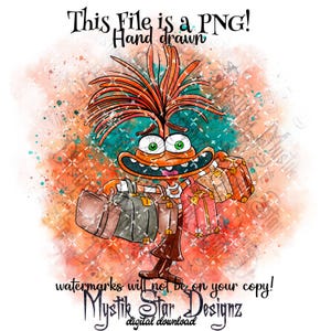 Anxiety PNG | Inside Out 2 Anxiety PNG | Digital Download PNG | Commercial Use