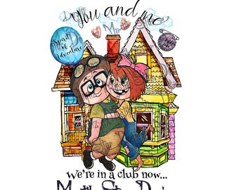 Cute Carl Ellie PNG | You and me we're in a club now PNG | Digital Download PNG | Commercial Use