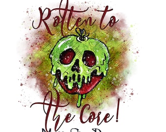 Poison Apple Rotten Core PNG | Snow White Villain (Digital Download)