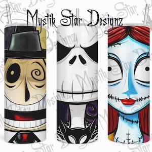 Jack Nightmare Before Trio wrap | 20oz Cartoon Jack wrap | Christmas Nightmare Trio wrap PNG | Gift for Christmas