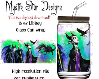 Mistress of Evil Tumbler Wrap: 16oz Libbey Can Glass (Digital Download)