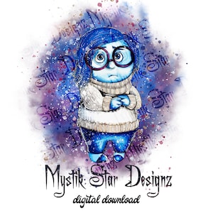Sadness PNG | Inside Out Sadness PNG | Digital Download PNG | Commercial Use