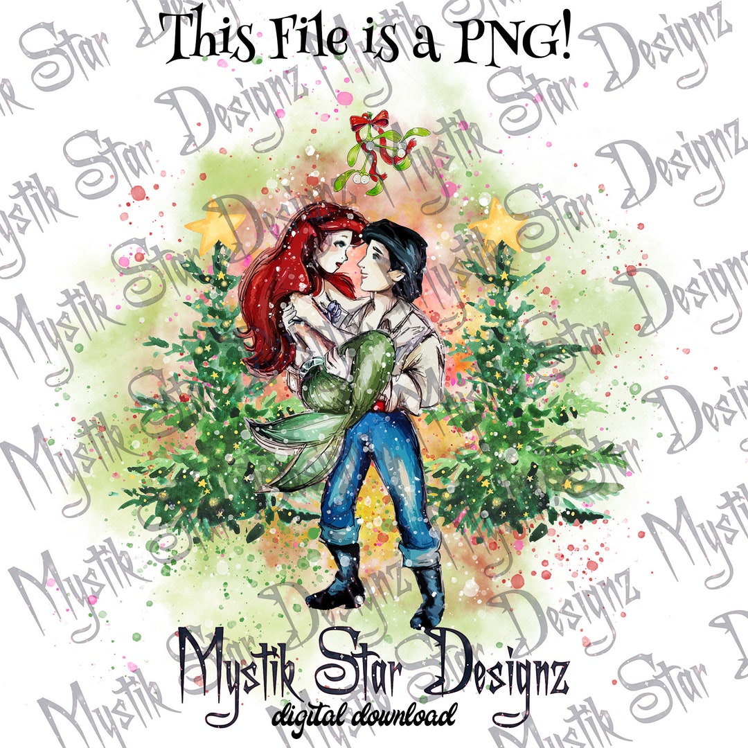 Princess Ariel Little Mermaid PNG Princess Ariel and Eric - Etsy