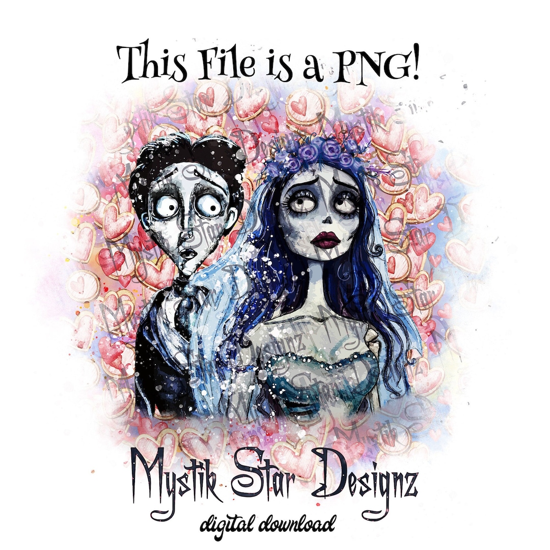 Corpse Bride Pngs Emily and Victor PNG Digital Download PNG Commercial