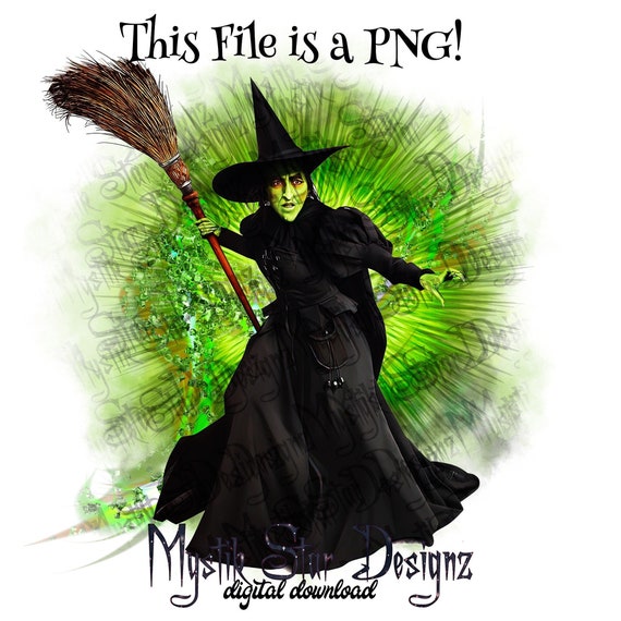 Magic Bad Witch PNG: Wizard of  OZ Digital Download