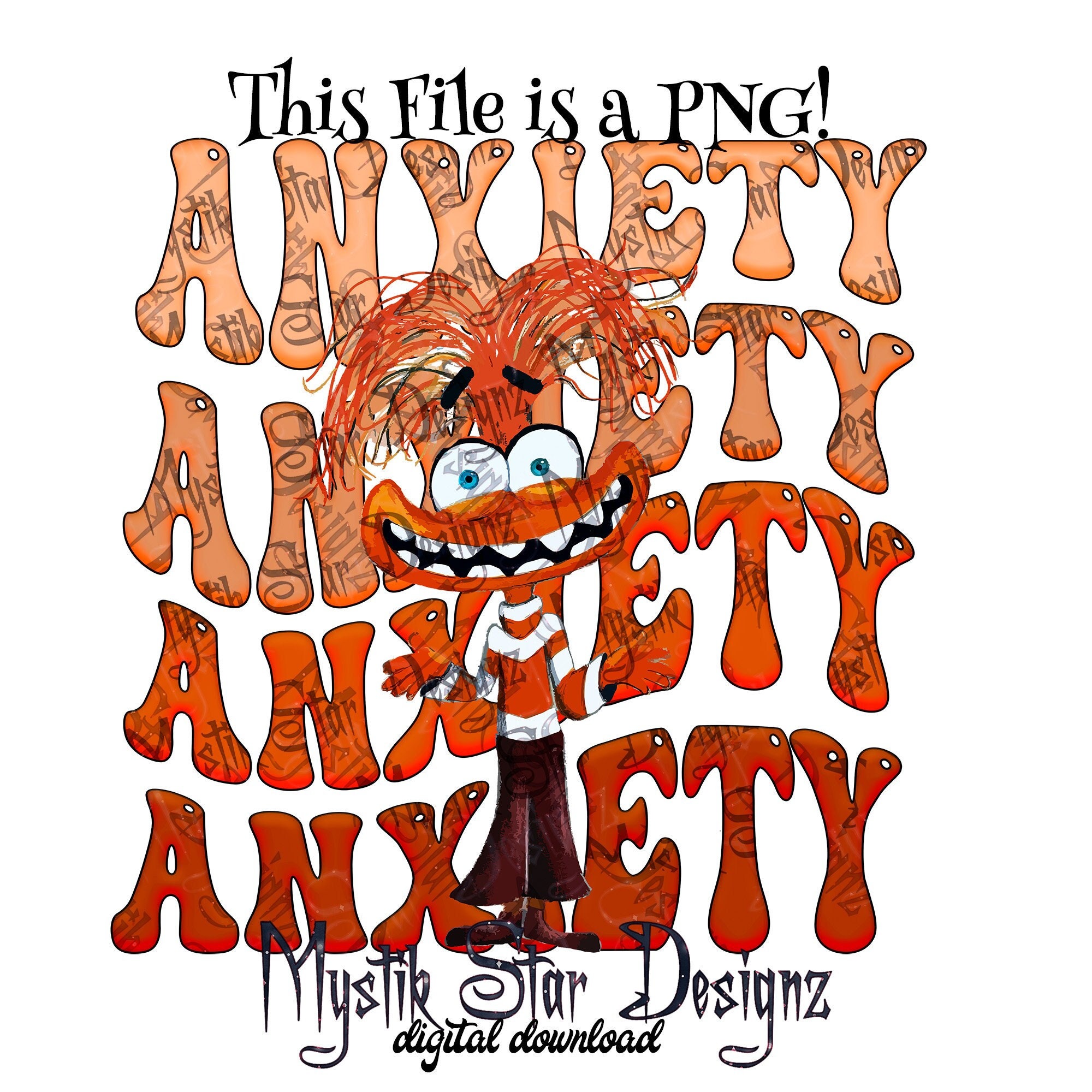 Anxiety PNG | Inside Out 2 Anxiety PNG | Digital Download PNG | Commercial Use