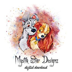 Cute Dogs PNG | Cute Lady Tramp Dogs PNG | Digital Download PNG | Commercial Use