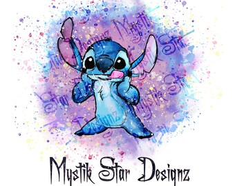 Cute Stitch PNG |Stitch licking PNG | Digital Download PNG | Commercial Use