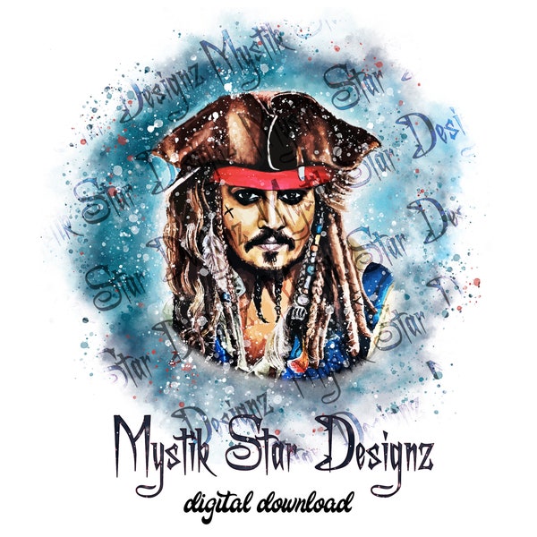 Captain Jack Sparrow PNG | Pirates of the Carribean PNG | Digital Download PNG | Commercial Use