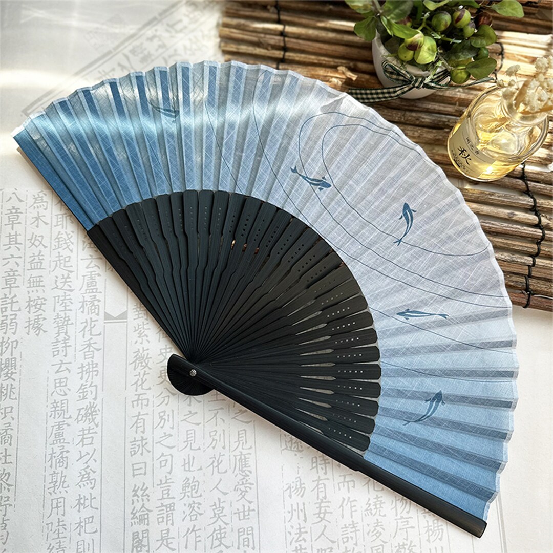 Watercolor Fish Folding Fan Summertassel Hand Fan - Etsy
