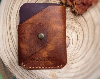 Portefeuille en cuir fait à la main pour hommes, pour femmes, portefeuille pour hommes, porte-cartes en cuir personnalisé, porte-cartes minimaliste, cadeau
