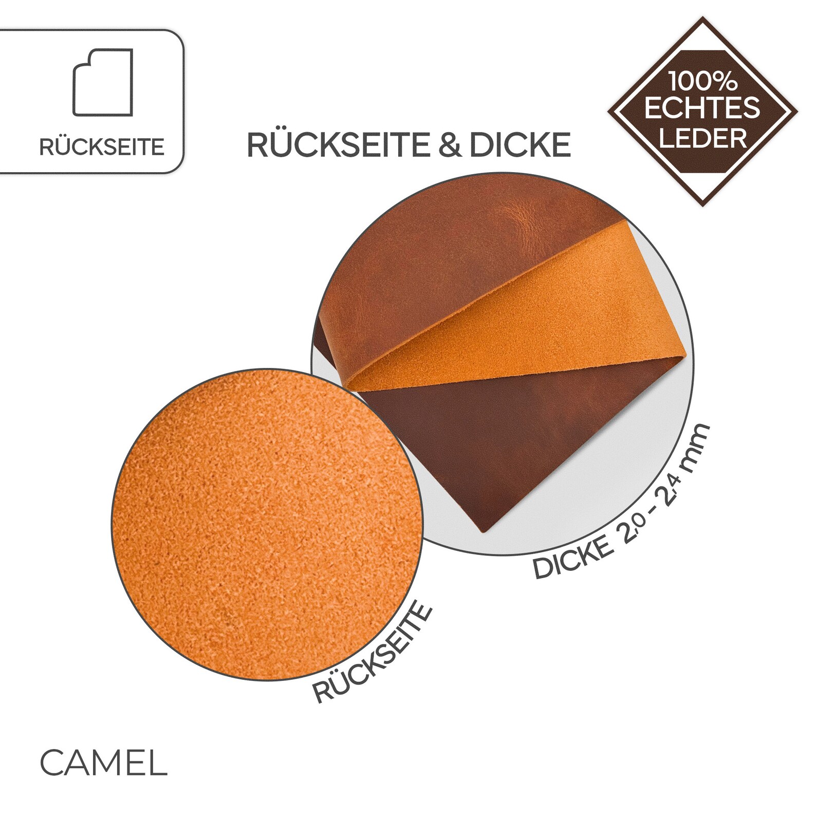Cuir De Vachette Tanné Végétal - Plaque De Cuir Rigide 4mm Pour Ceintures, Chaussures, Artisanat - 6