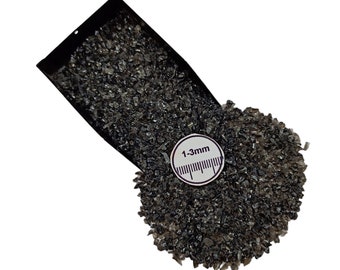 1-3mm schwarzes Obsidian Edelsteinpulver - Zerkleinertes Pulver aus ethisch einwandfreier Quelle