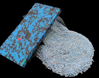 Crushed Edelstein grob 0,5-1mm schwarz blau türkis Pulver - Schmuck Inlay Holzbearbeitung Handwerk