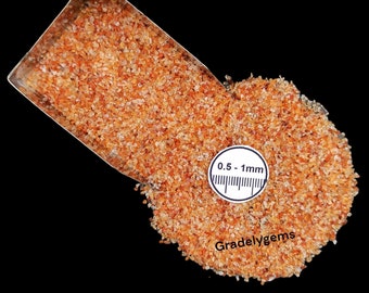 Natural Carnelian Gemstone Crushed Powder 0.5-1mm - Ideal for Crafting Art and Jewelry Making