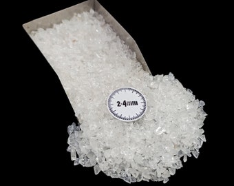 Crushed Coarse Clear Crystal 2-4mm - Ideal for Woodworking Resin Art, Crystal Inlays, Jewelry Making, and Healing Practices