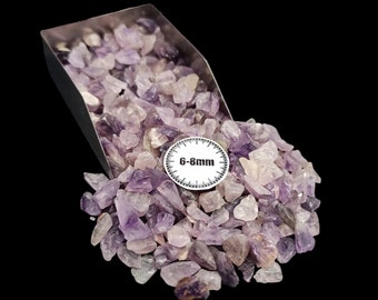 Amethyst Gemstone Crushed Coarse (6-8mm): Enhance Your Crafts with Natural Beauty and Healing Energies