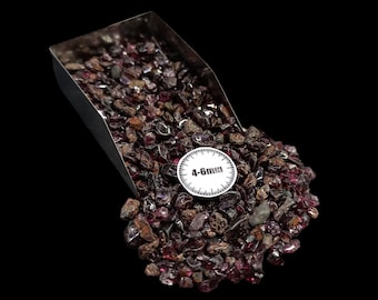 Garnet Gemstone Crushed Coarse Powder (4-6mm): Perfect for Resin Art, Terrariums, Mosaic Projects, and Gemstone Inlay Work