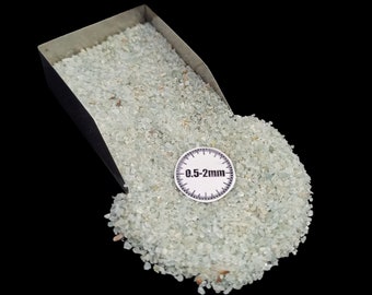 Aquamarine Birthstone Crushed Powder 0.5-2mm: Transform Your Creations with Tranquility Inspiration, Ideal for Jewelry Inlay Meditation Aids