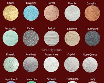 Natural Birthstone Gemstone Crushed Fine Dust Powder, Gemstone Massage Powder, Gemstone Crushed Ring Inlay Woodworking Art Powder