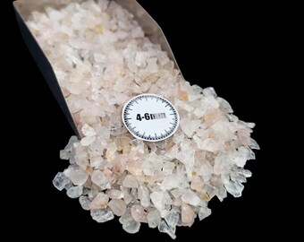 Rose Quartz Loose Rough  Coarse Crushed Gemstone Powder (4-6mm): Enhance Your Crafts with Raw Beauty and Healing Energies