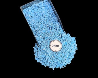 Sky Blue Turquoise Crushed Gemstone: Jewelry Inlay, Woodworking, Art Crafts (2-4mm)