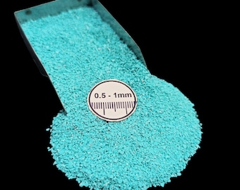 Crushed Turquoise Powder Coarse 05-1mm for Jewelry Wood Inlay  Art - Hand Crushed Lite Turquoise Gemstone Supplies for Artists  Crafters