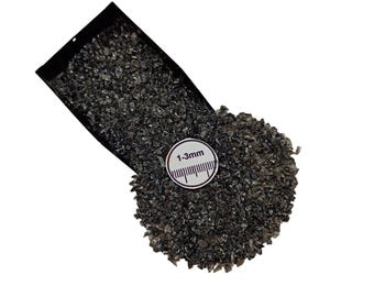 1-3mm Crushed Black Obsidian Gemstone Powder - Crushed Powder Ethically Sourced - Crushed Powder Great For Woodworking Ring Inlay Crafts