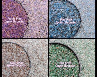 Copper Turquoise Gemstone Crushed Coarse Powder 0.5-1mm | Gemstone Crushed Texture Art Great For Woodworking Crafts Resin Art Ring Inlay